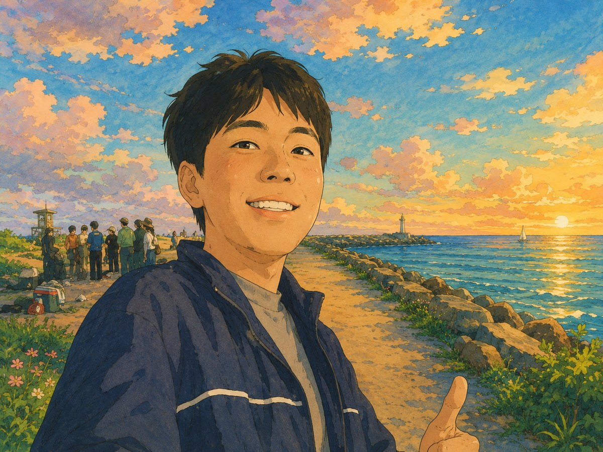 Gabriel Cha — portrait at the beach